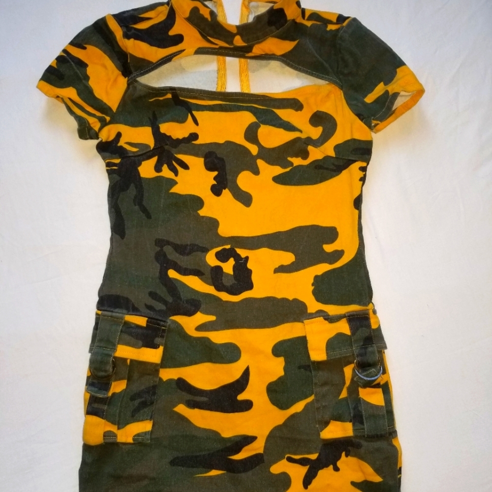 Yellow Camo Dress